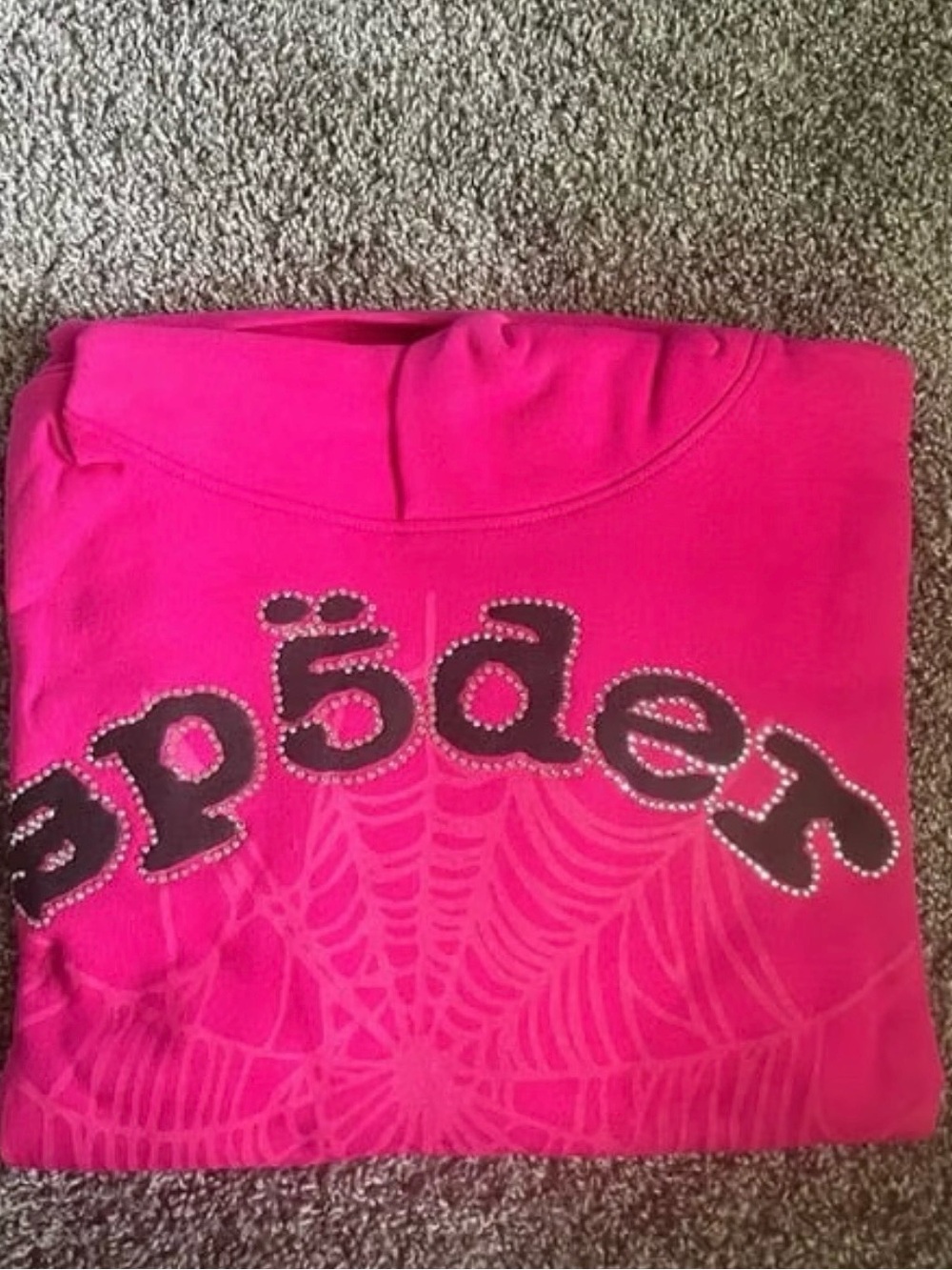 Hot Pink Embellished Hoodie - Unknown Brand